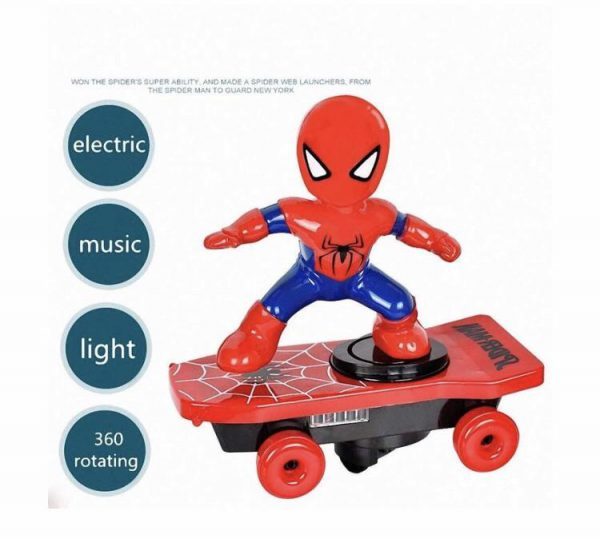 Spiderman Scooter Electric Car Stunt Music led Light Toys - Image 2