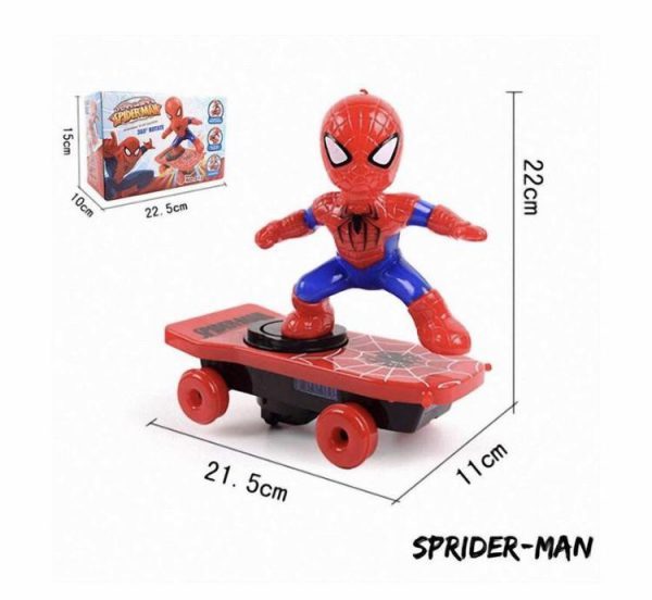 Spiderman Scooter Electric Car Stunt Music led Light Toys