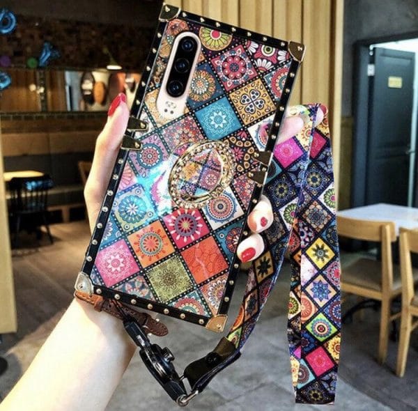 Bohemian Retro Crystal Bracket Phone Case for iPhone & Samsung - Image 4