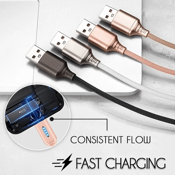 Auto Cut-off Fast Charging Nylon Cable - Image 4