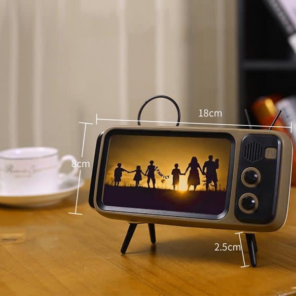 2-in-1 Retro TV Phone Holder & Speaker