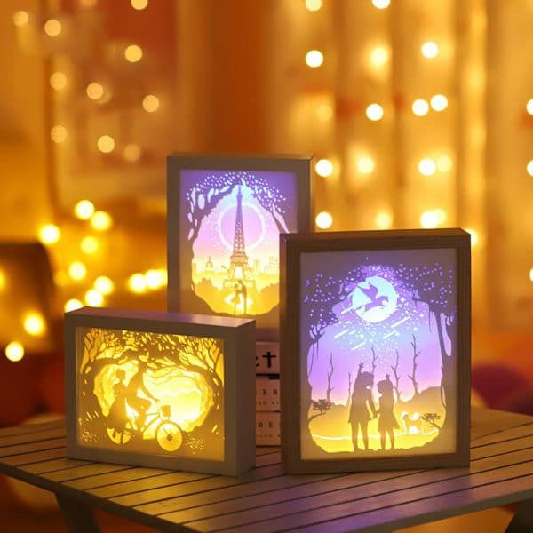 3D Paper Carving Night Lights