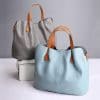 Two In One Leather Shopper Tote Bag