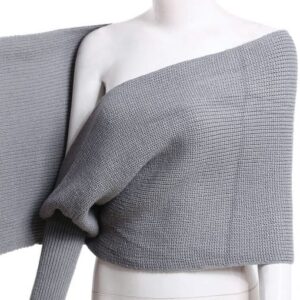 Knitted Wrap Scarf With Sleeves