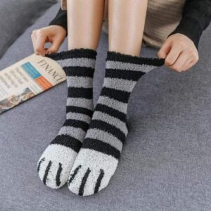 Winter Cat Claws Warm Sleep Floor Socks