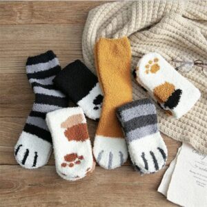 Winter Cat Claws Warm Sleep Floor Socks