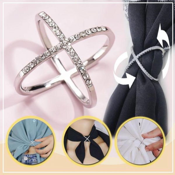 Elegant Multi-functional Scarf Buckle Ring - Image 2