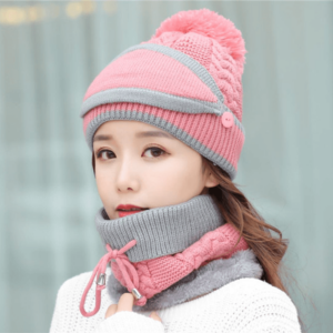 3-in-1 Winter Beanie Scarf Set