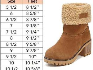 Premium Women Suede Snow Chunky Ankle Boots