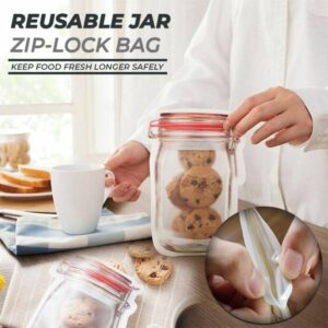 Reusable Mason Jar Zip-Lock Bag 7 Pcs Set