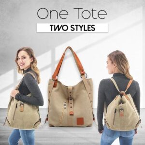 Vintage Two Way Canvas Totes Bag