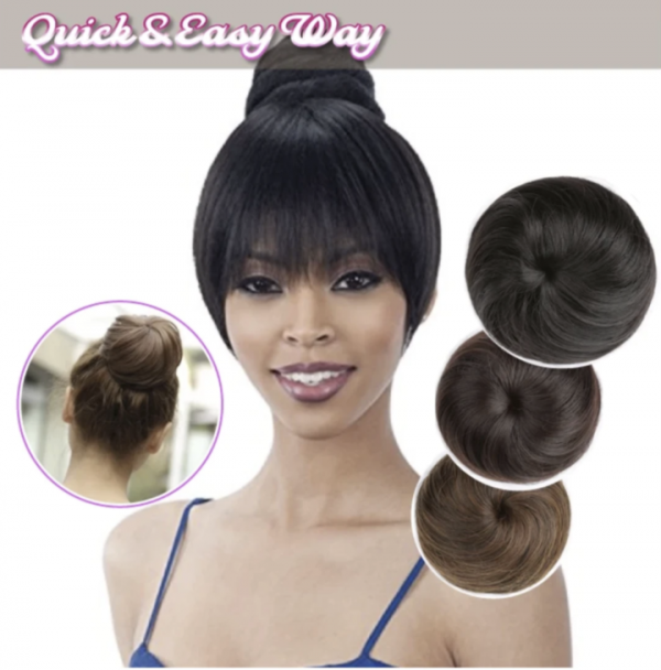 Bundle Hair Bun and Bang Set (2PCS) - Image 3