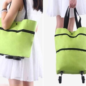 Shopping bag folding green bag