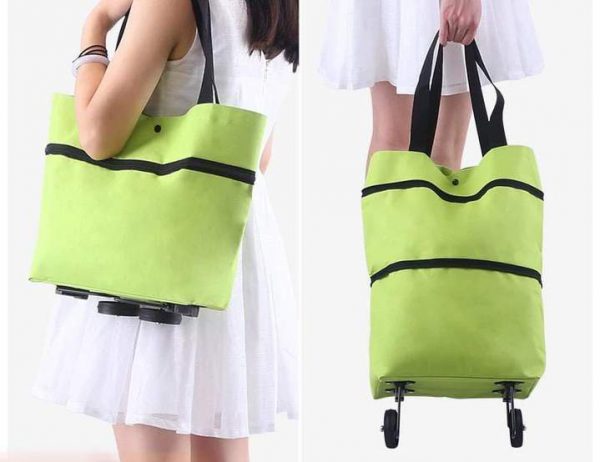 Shopping bag folding green bag