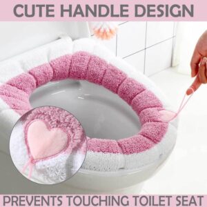 Plush Toilet Seat Cover Pad with Handle