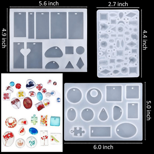 Handmade Crystal Glue Mold Set (83 pcs)