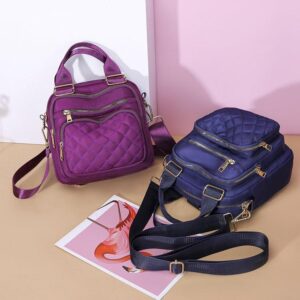 Women's Buckle Patchwork Zipper Casual Shoulder Bags