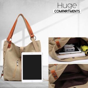 Vintage Two Way Canvas Totes Bag