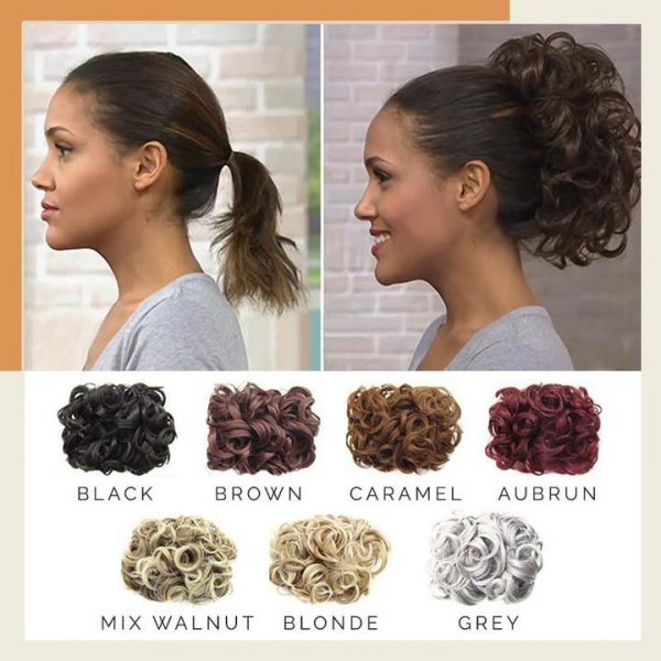 Easy Clip-On Curly Bun - Image 2