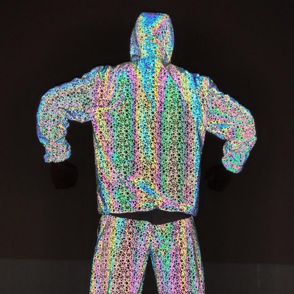 Colorful Stripe Reflective Jacket