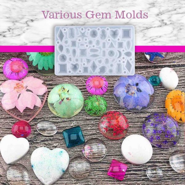 DIY Crystal Glue Jewelry Mold 83 Pcs Set