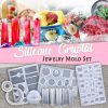 DIY Crystal Glue Jewelry Mold 83 Pcs Set