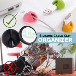 Self-Adhesive Silicone Cable Clip Organizers