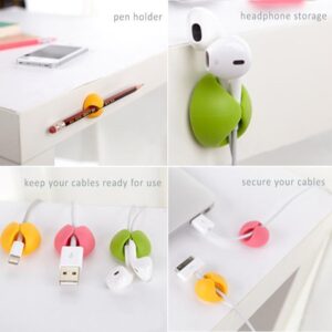 Self-Adhesive Silicone Cable Clip Organizers