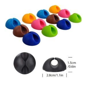 Self-Adhesive Silicone Cable Clip Organizers