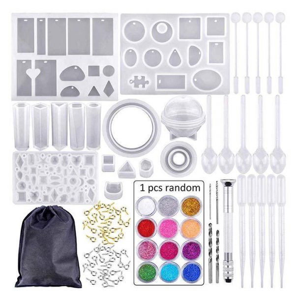 DIY Crystal Glue Jewelry Mold 83 Pcs Set - Image 2