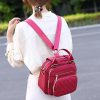 Women's Buckle Patchwork Zipper Casual Shoulder Bags