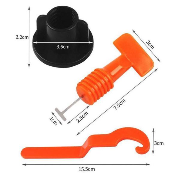 REUSABLE ANTI-LIPPAGE TILE LEVELING SYSTEM