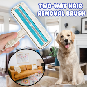 Two-way hair removal brush