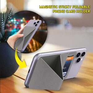 Magnetic Sticky Foldable Phone Card Holder