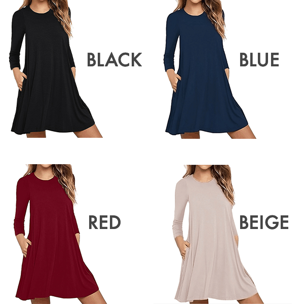 Long Sleeve Sweatshirt Travel Dress