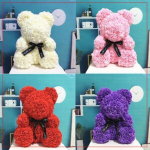 Sweet Valentine Eternal Rose Teddy Bear