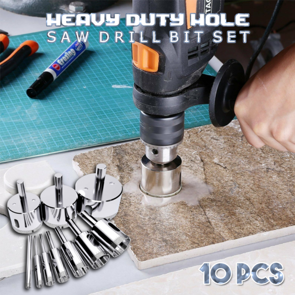 Heavy Duty Hole Saw Drill Bits Set (10pcs)