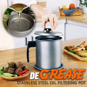 deGREASE Stainless Steel Oil Filtering Pot