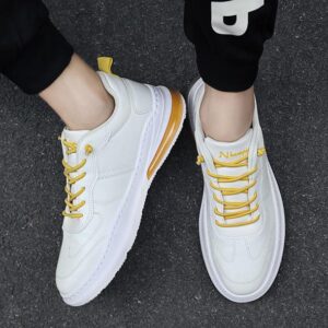 Fashion Men's Sneakers Leather Air Cushion Shoes Tide Rubber Sole