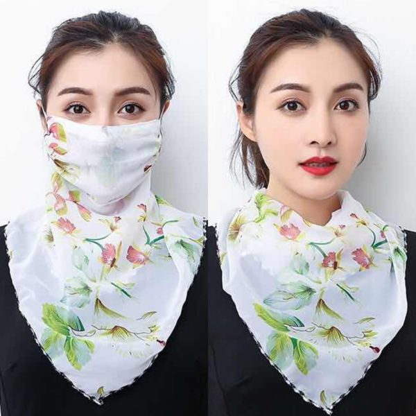 Woman Lightweight Sun Protection Silk Scarf