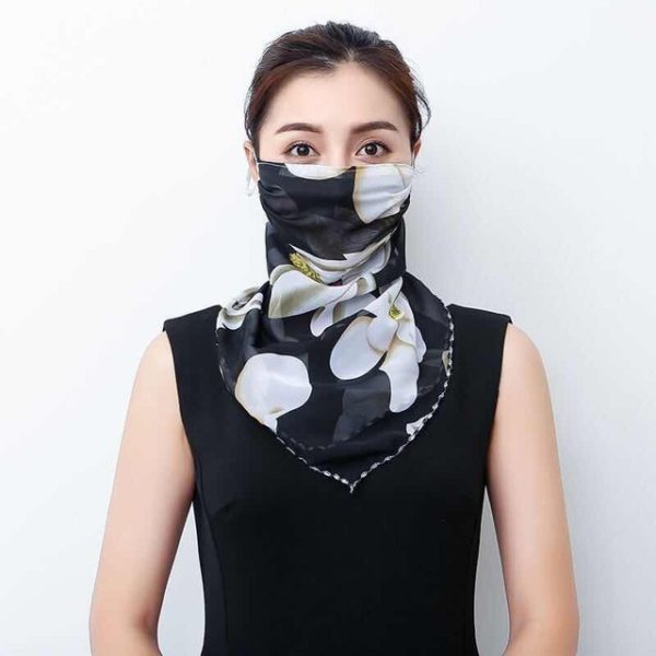 Woman Lightweight Sun Protection Silk Scarf - Image 3