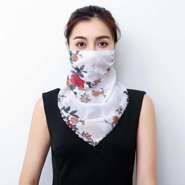 Woman Lightweight Sun Protection Silk Scarf - Image 9