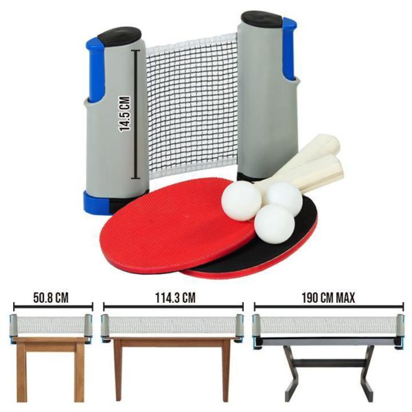 Anywhere Retractable Table Tennis Set - Image 4