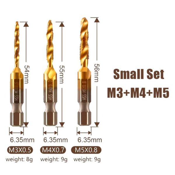 Thread Tap Drill Bits Set (3/6pcs) - Image 6