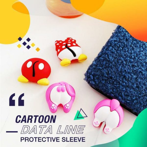 Cartoon Data Line Protective Sleeve（3pcs）