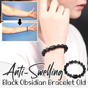 Anti-Swelling Black Obsidian Bracelet