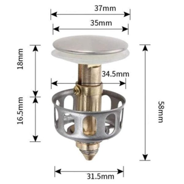 Anti-Clog Pop-up Drain Filter - Image 5