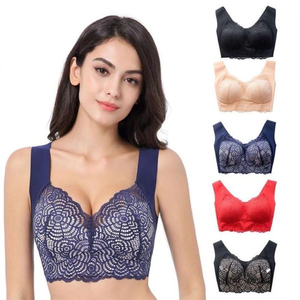 Sexy Lace Cut-out Wireless Lift-up Bra