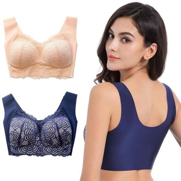 Sexy Lace Cut-out Wireless Lift-up Bra