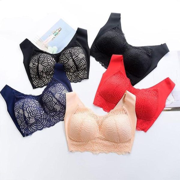 Sexy Lace Cut-out Wireless Lift-up Bra